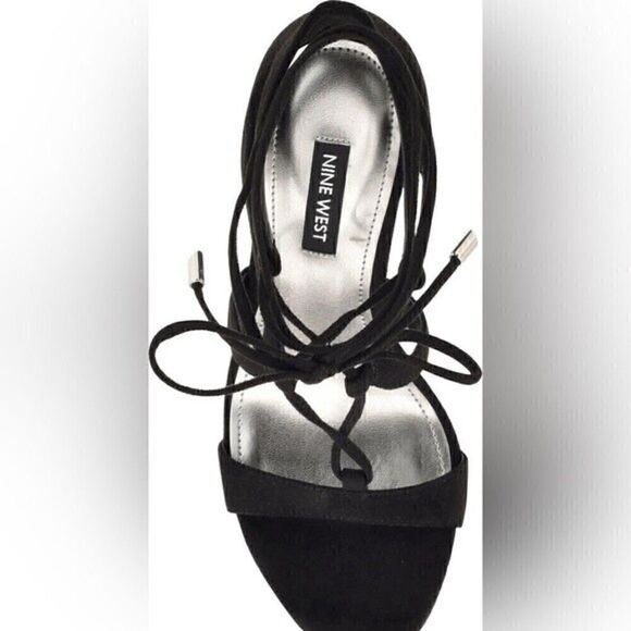 NINE WEST 10M Strappy Stilettos Sandal Ankle Wrap Heeled Dress high heel…shoes - Picture 7 of 11